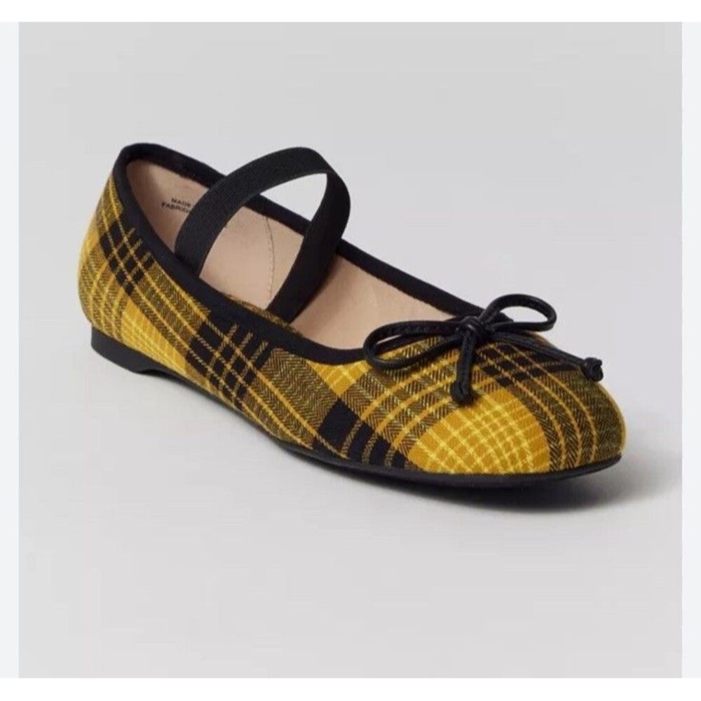 UO Kendra Plaid Ballet Flat Shoes Urban Outfitters Size 8M New